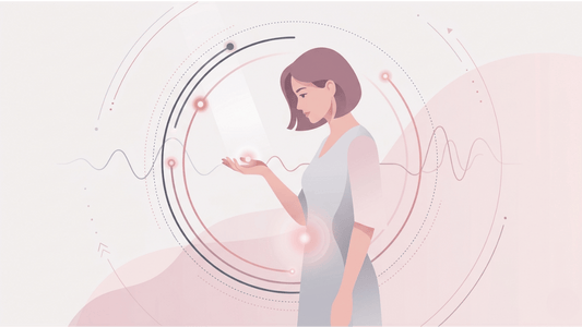 Woman tracking body's data points.