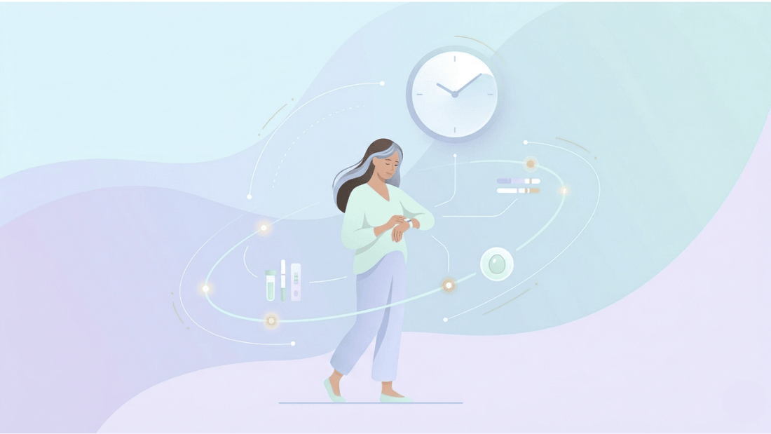 Woman check-up, fertility timeline.